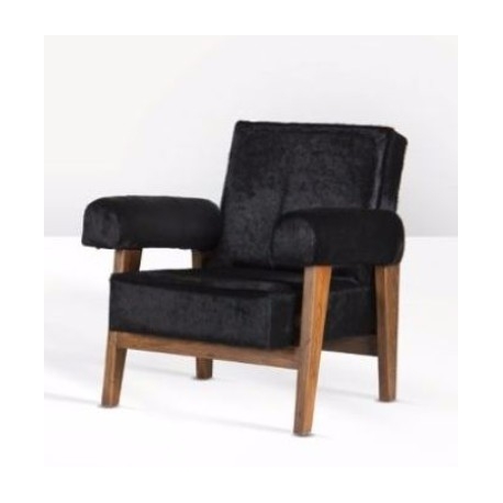 LE CORBUSIER et Pierre JEANNERET. Fauteuil en teck.