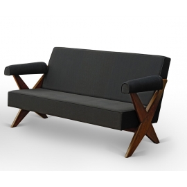 Pierre JEANNERET. Teak sofa.