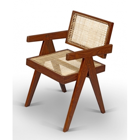 Pierre JEANNERET. Fauteuil en sisso.