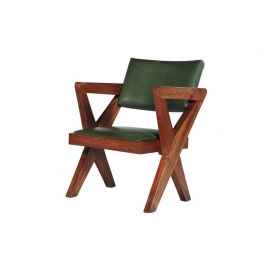 Pierre JEANNERET. Fauteuil en teck.