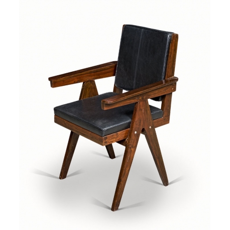 Pierre JEANNERET. Fauteuil.