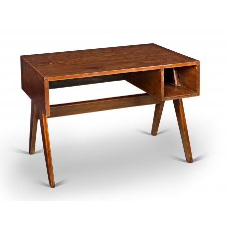 Pierre JEANNERET. Bureau en sisso massif (palissandre indien). 