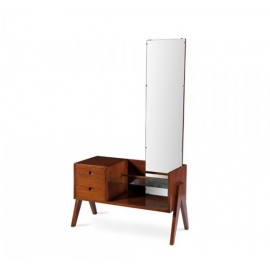 Pierre JEANNERET. Coiffeuse dite "Dressing table" en teck massif.