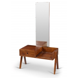 Pierre JEANNERET. Coiffeuse dite "Dressing table" en teck massif.