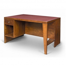 Pierre JEANNERET. Desk known as "office table" in solid teak.