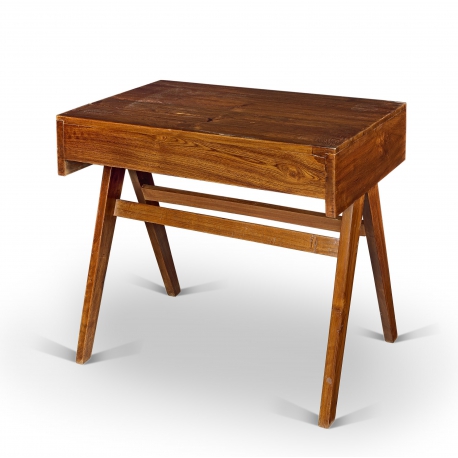 Pierre JEANNERET. Student desk in solid teak.