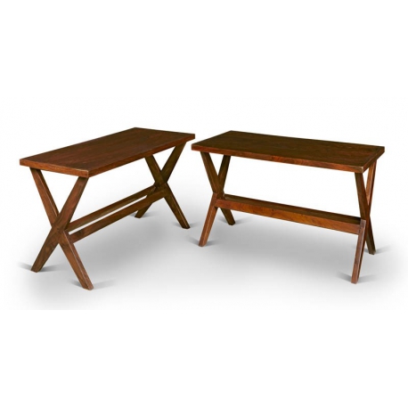 Pierre JEANNERET. Pair of console tables.