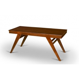 Pierre JEANNERET. Table basse en sisso massif.