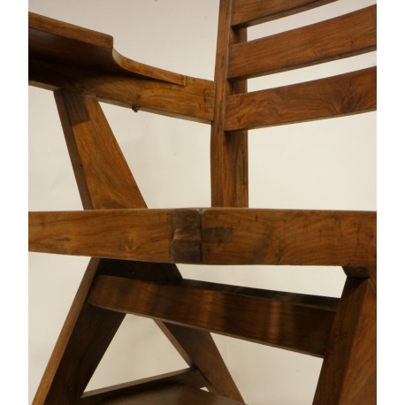 Pierre JEANNERET. Chaise écritoire.