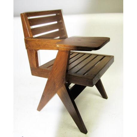 Pierre JEANNERET. Chaise écritoire.