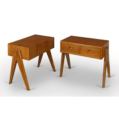 Pierre JEANNERET. Chest of drawers in solid teak.