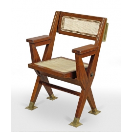 Teak theatre armchair