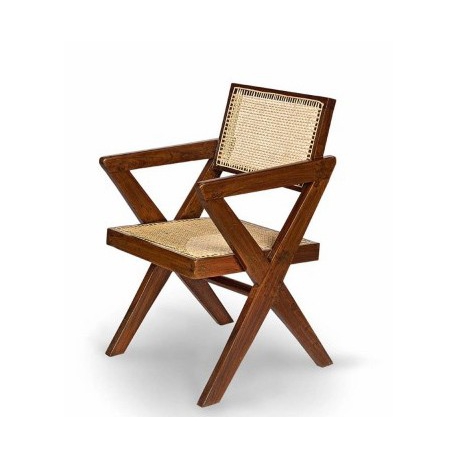 Pierre JEANNERET. Fauteuil en teck.