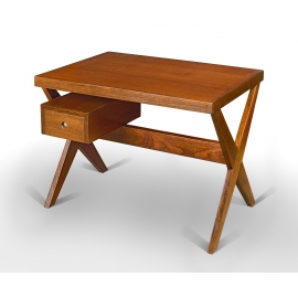 Pierre JEANNERET. Bureau en teck