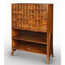 Pierre JEANNERET. Teak file cupboard.