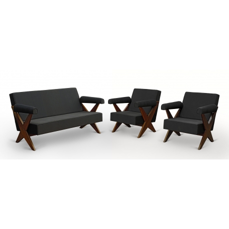 Pierre JEANNERET. Teak lounge furniture.