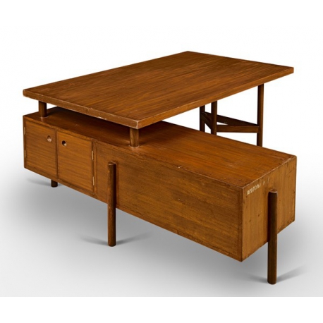 Pierre JEANNERET. Bureau en teck.