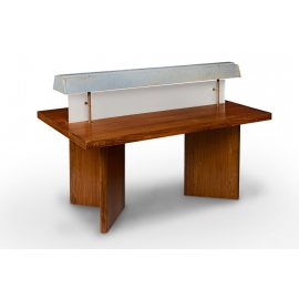 Pierre JEANNERET. Table éclairante en teck.