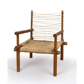Bamboo and teak  armchair